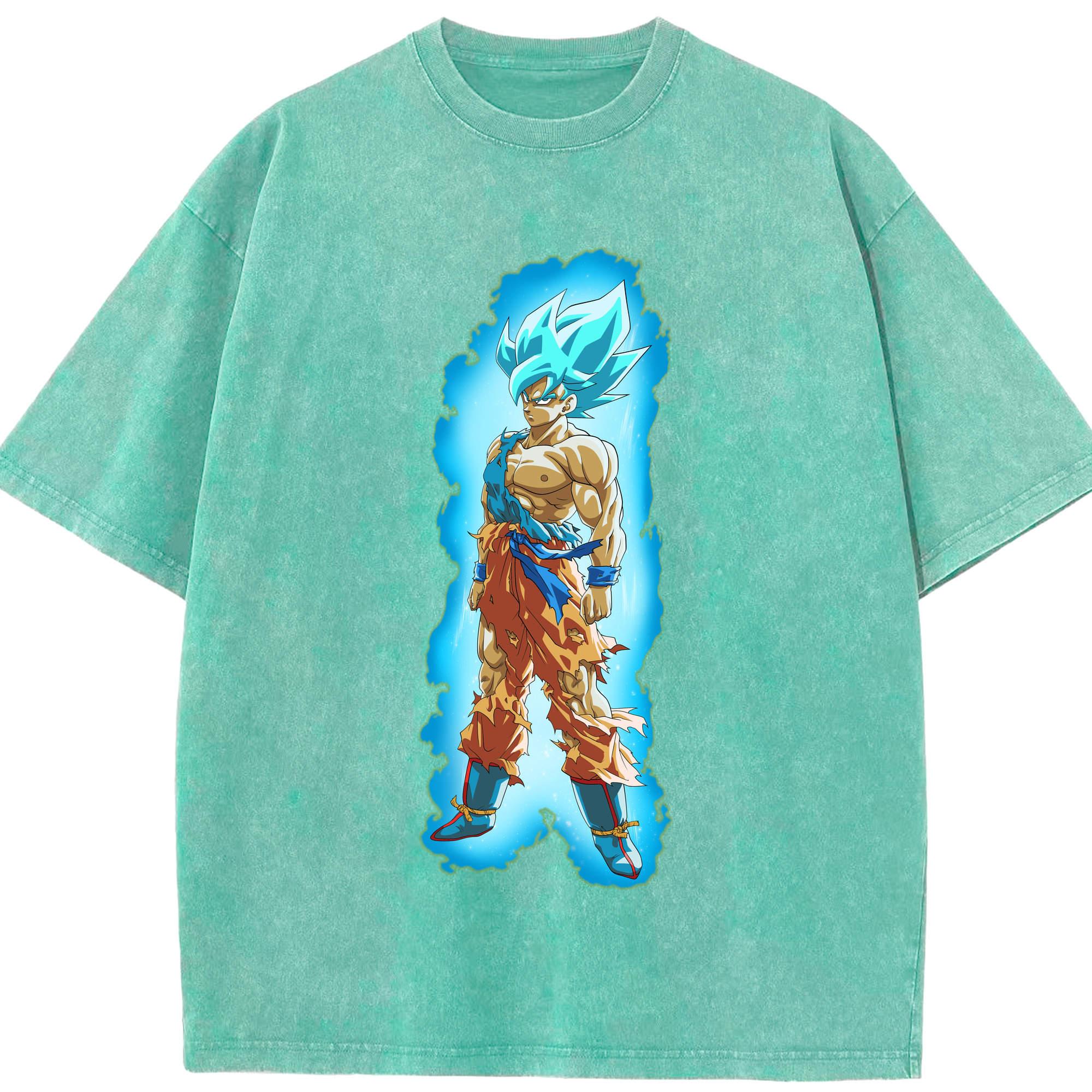（画像用） ドラゴンボール 孫悟空（そん ごくう）Son Goku カカロット DRAGON BALL Kakarotto 綿100% ヴィンテージ風 半袖Tシャツ（フロントプリント）